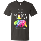 Mama Bear Shirt Tie Dye Family Vacation & Camping Tee - Men's V-Neck