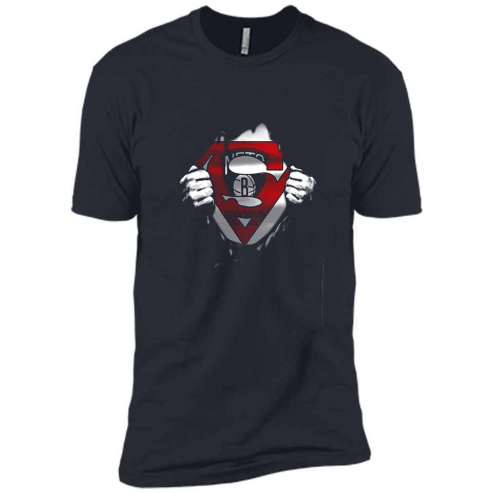 Brooklyn Nets And Superman Fans - Premium Short Sleeve T-Shirt
