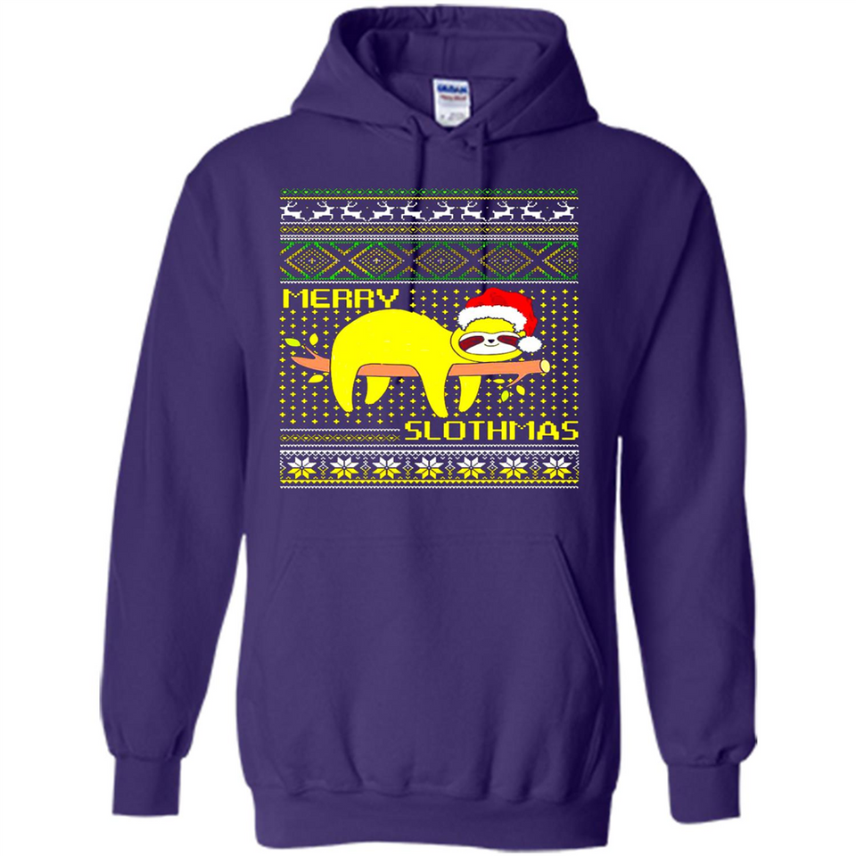 Merry Slothmas Sloth Christmas Sweater PINGPONG - Hoodie