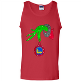 GRINCH HAND HOLDING GOLDEN STATE WARRIORS GLITTER CHRISTMAS PINGPONG