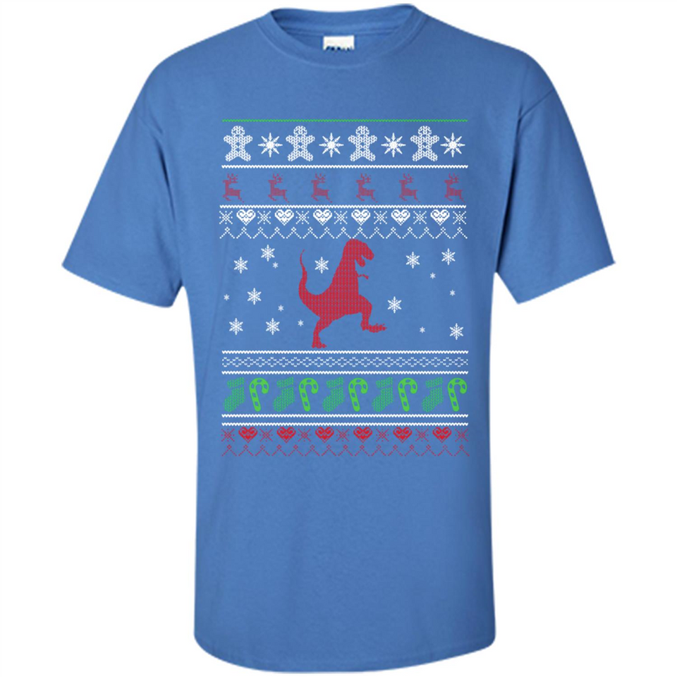 Dinosaur and Santa Ugly Christmas Sweater - Shirt