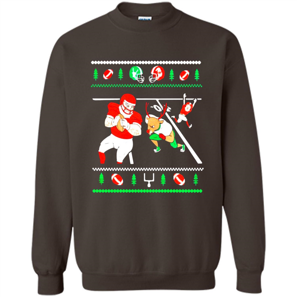Santa vs Deer Football Ugly Christmas PINGPONG