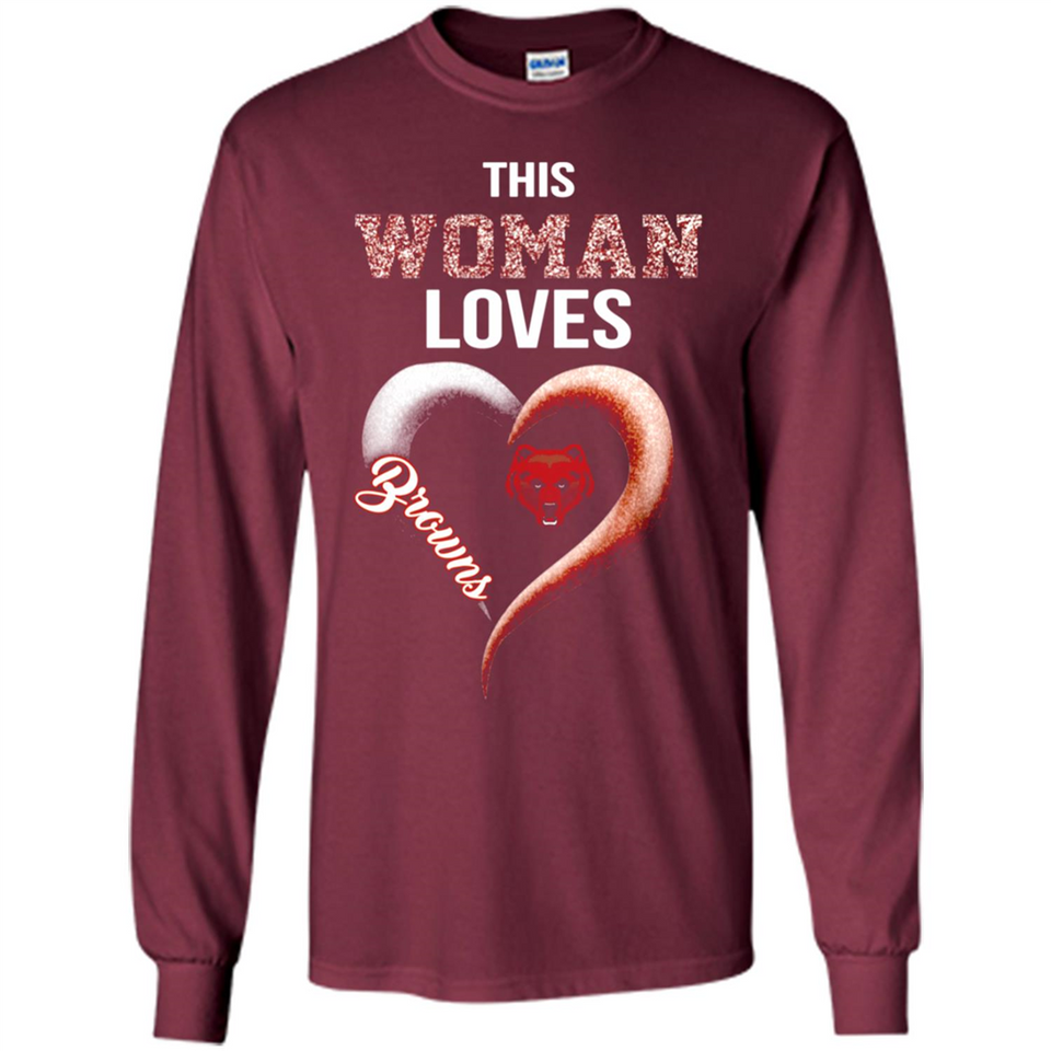 This Woman love Browns NFL football team - Long Sleeve T-Shirt