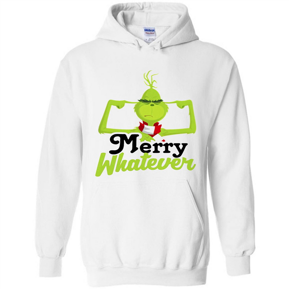 Grinch Merry Whatever Funny Christmas Sporty - Hoodie