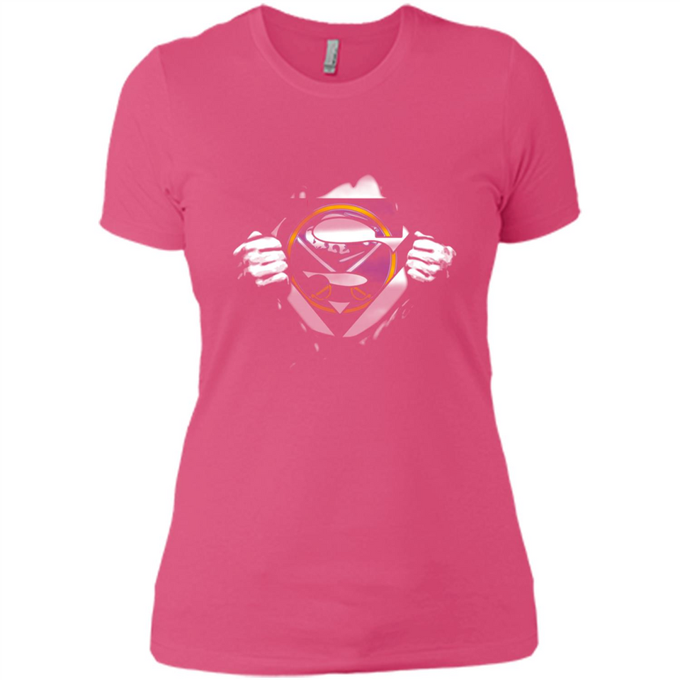 Buffalo Sabres And Superman Fans - Ladies' Boyfriend T-Shirt