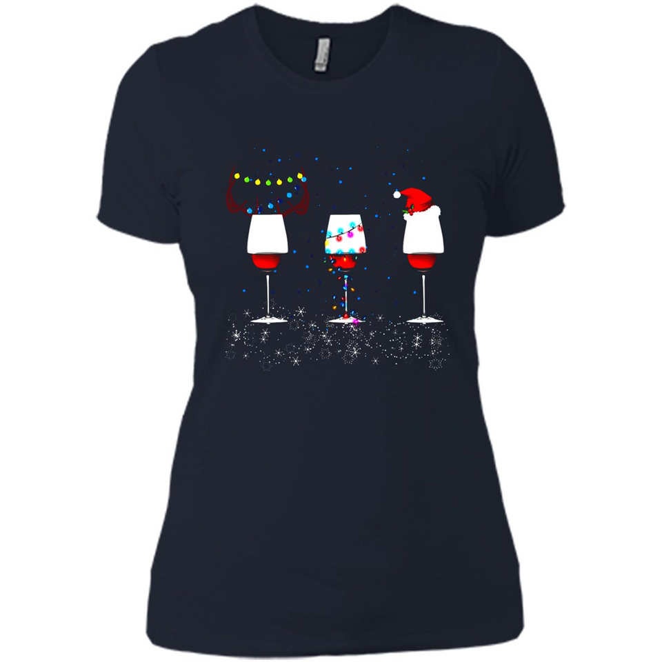 Christmas Red Wine Funny Merry Xmas Sweatshirt - Ladies' Boyfriend T-Shirt