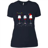 Christmas Red Wine Funny Merry Xmas Sweatshirt - Ladies' Boyfriend T-Shirt