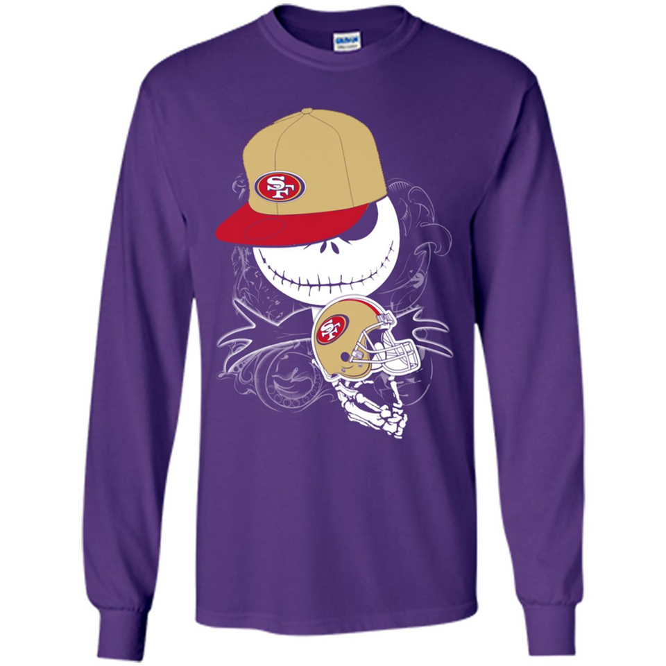 Jack Skellington The Nightmare Before Christmas-49ers Football - Long Sleeve T-Shirt