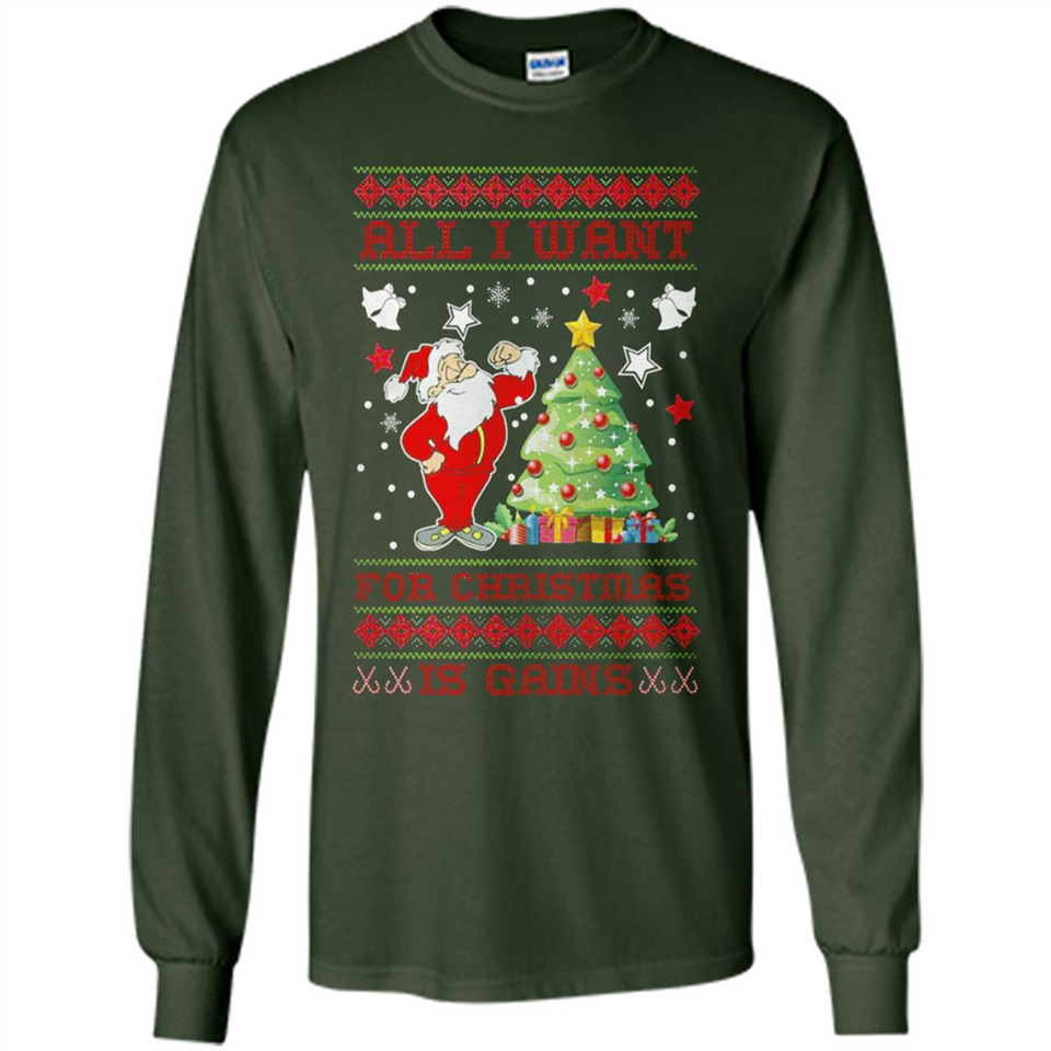 All I Want For Christmas Is Gains Christmas Tree Santa Claus