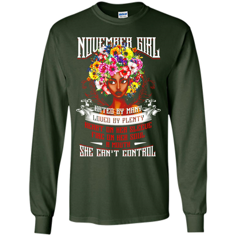 November Girl Flower - Long Sleeve T-Shirt