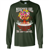 November Girl Flower - Long Sleeve T-Shirt