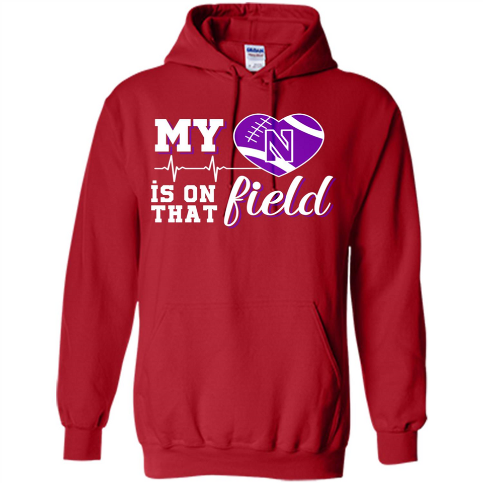 Northwestern Wildcats Football My Heart is on that Field - Hoodie
