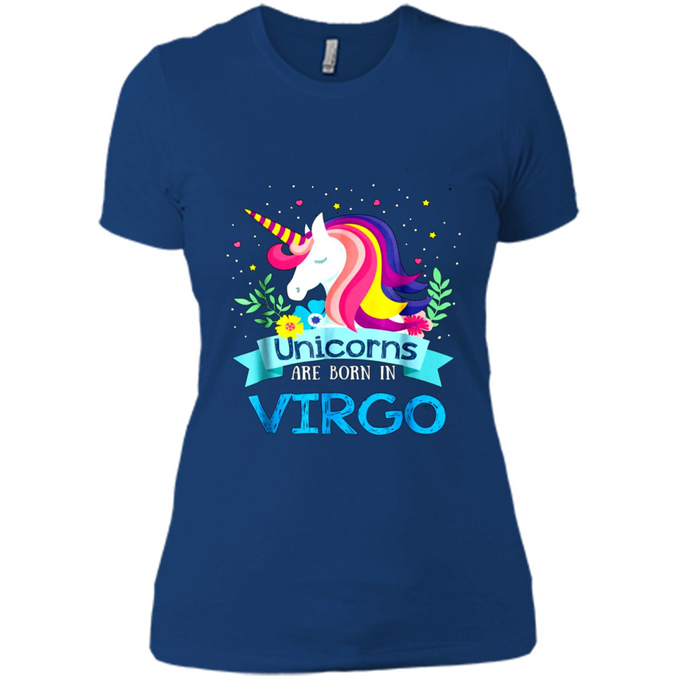 Unicorns are born in Virgo Birthday Rainbow Gift Ladies Custom