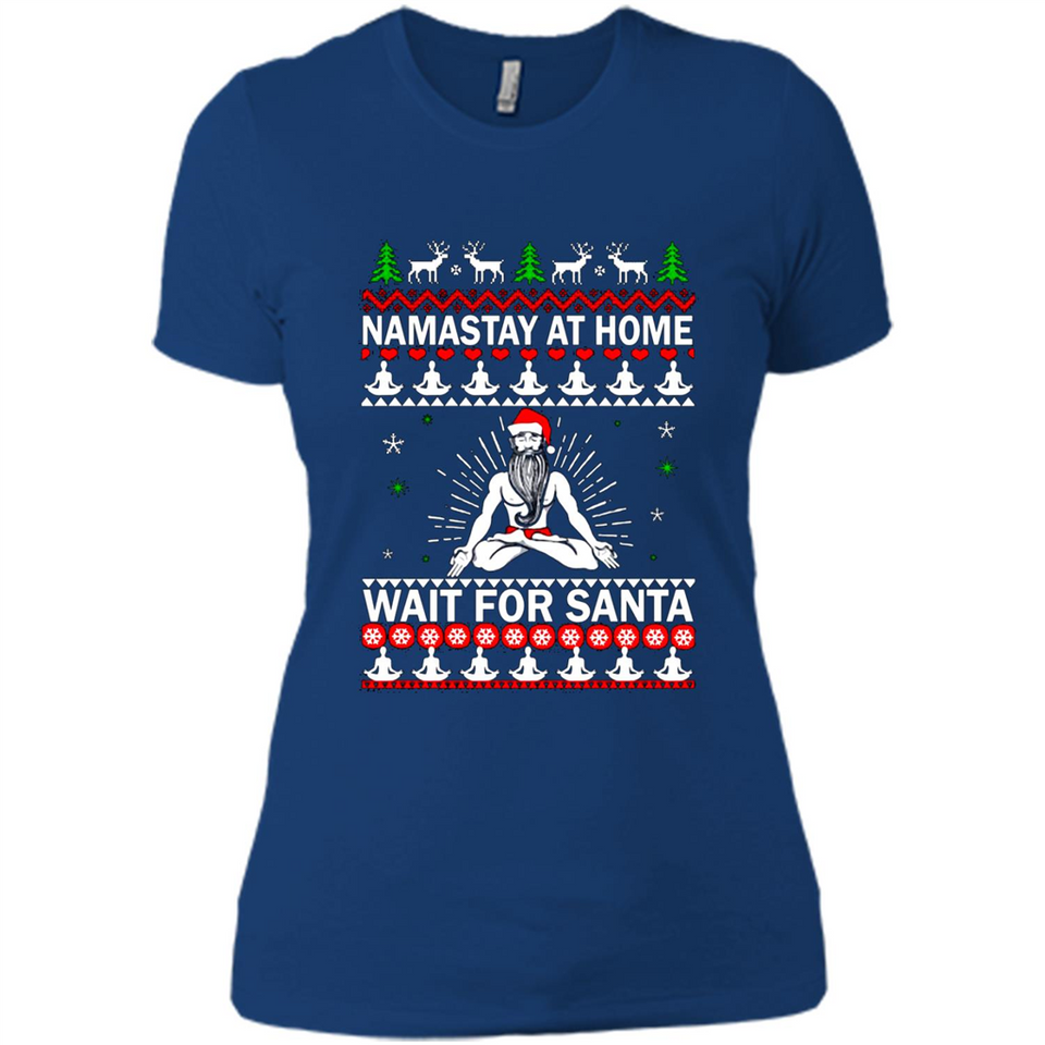 Namastay at home and wait for Santa Christmas sweatshirt PINGPONG