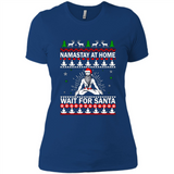 Namastay at home and wait for Santa Christmas sweatshirt PINGPONG