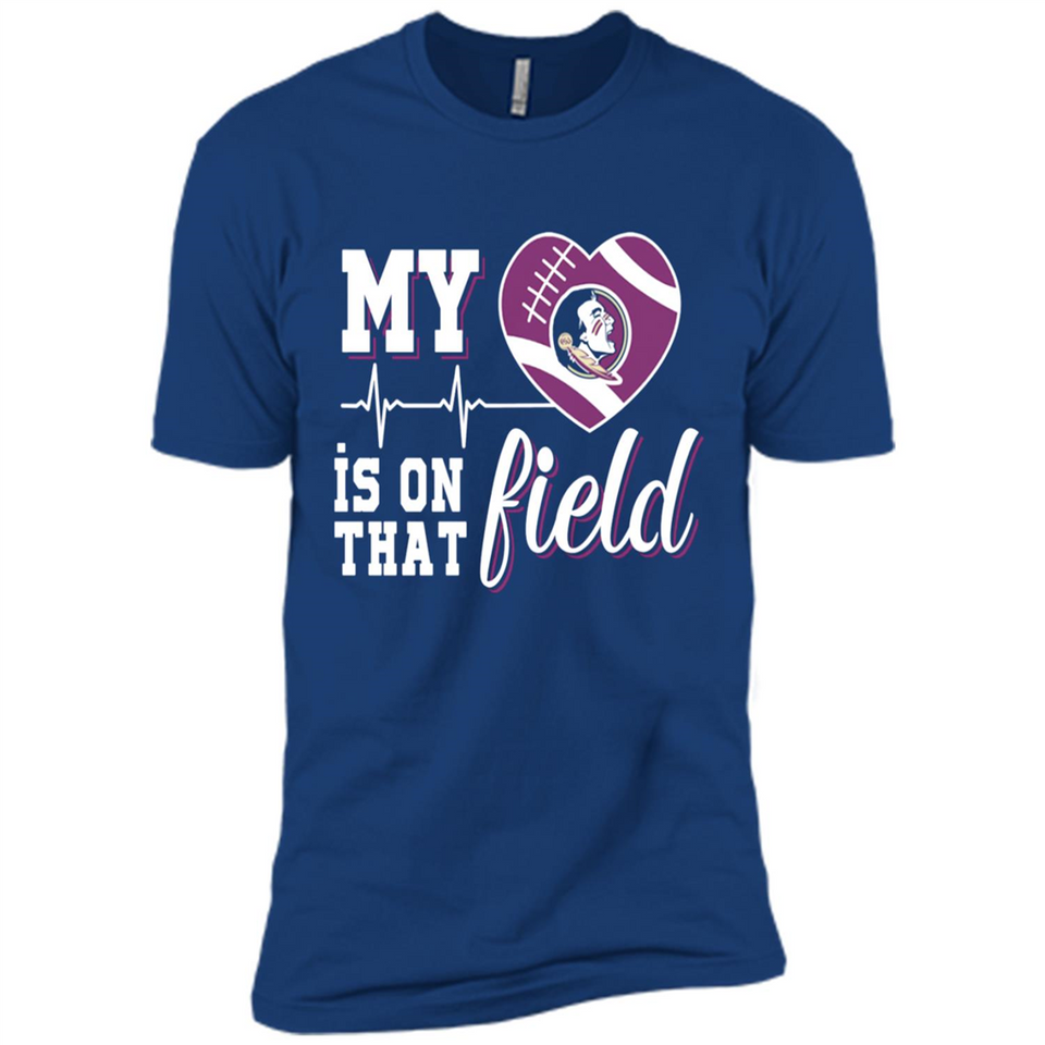 Florida State Seminoles Football My Heart is on that Field - Premium Short Sleeve T-Shirt