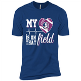 Florida State Seminoles Football My Heart is on that Field - Premium Short Sleeve T-Shirt