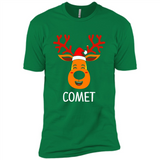 Comet Santa Claus Funny Xmas Holiday T-Shirt - Premium Short Sleeve T-Shirt