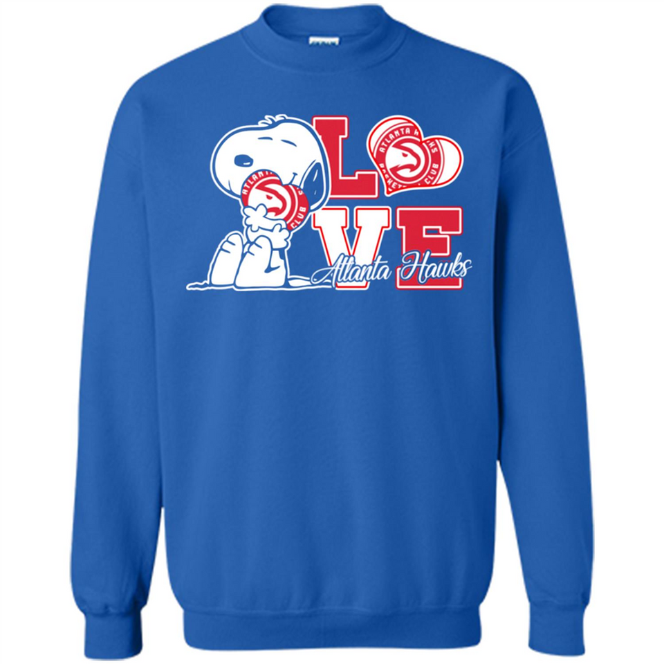 Snoopy loves NBA Atlanta Hawks - Sweatshirt