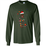 Rottweiler Santa Lights Christmas Dog Xmas Sweatshirt - Long Sleeve T-Shirt