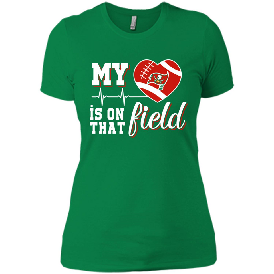 Tampa Bay Buccaneers Football My Heart is on that Field - Ladies' Boyfriend T-Shirt