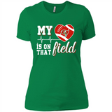 Tampa Bay Buccaneers Football My Heart is on that Field - Ladies' Boyfriend T-Shirt