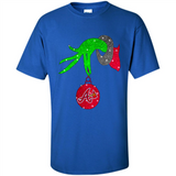 GRINCH HAND HOLDING ATLANTA BRAVES GLITTER CHRISTMAS PINGPONG