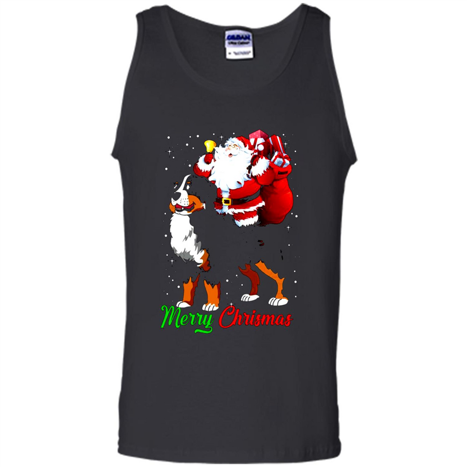 Merry Christmas Santa Claus With Big Dog sweater PINGPONG