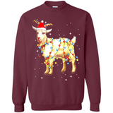 Christmas Lights Goat Wearing Santa Hat Funny Xmas - Sweatshirt