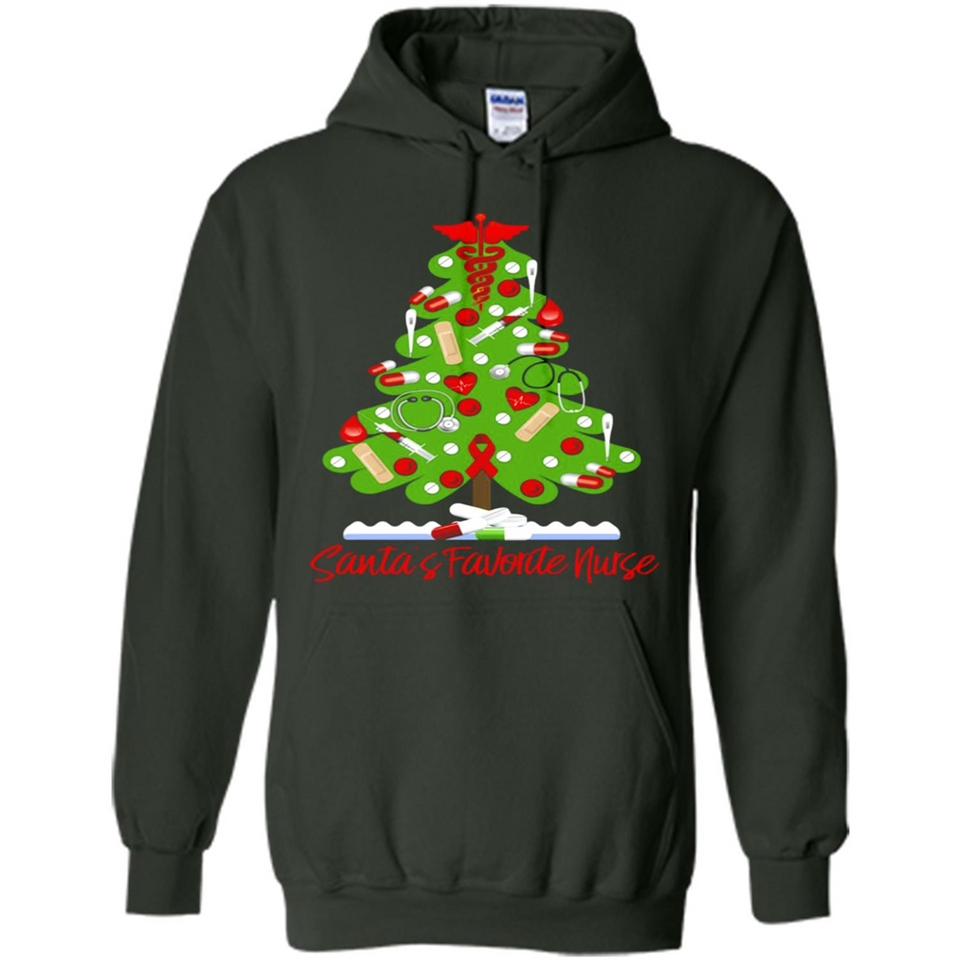 Santa's Favorite Nurse Christmas Tee