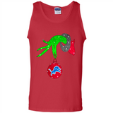 GRINCH HAND HOLDING DETROIT LIONS GLITTER CHRISTMAS PINGPONG
