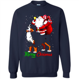 Merry Christmas Santa Claus With Big Dog sweater PINGPONG