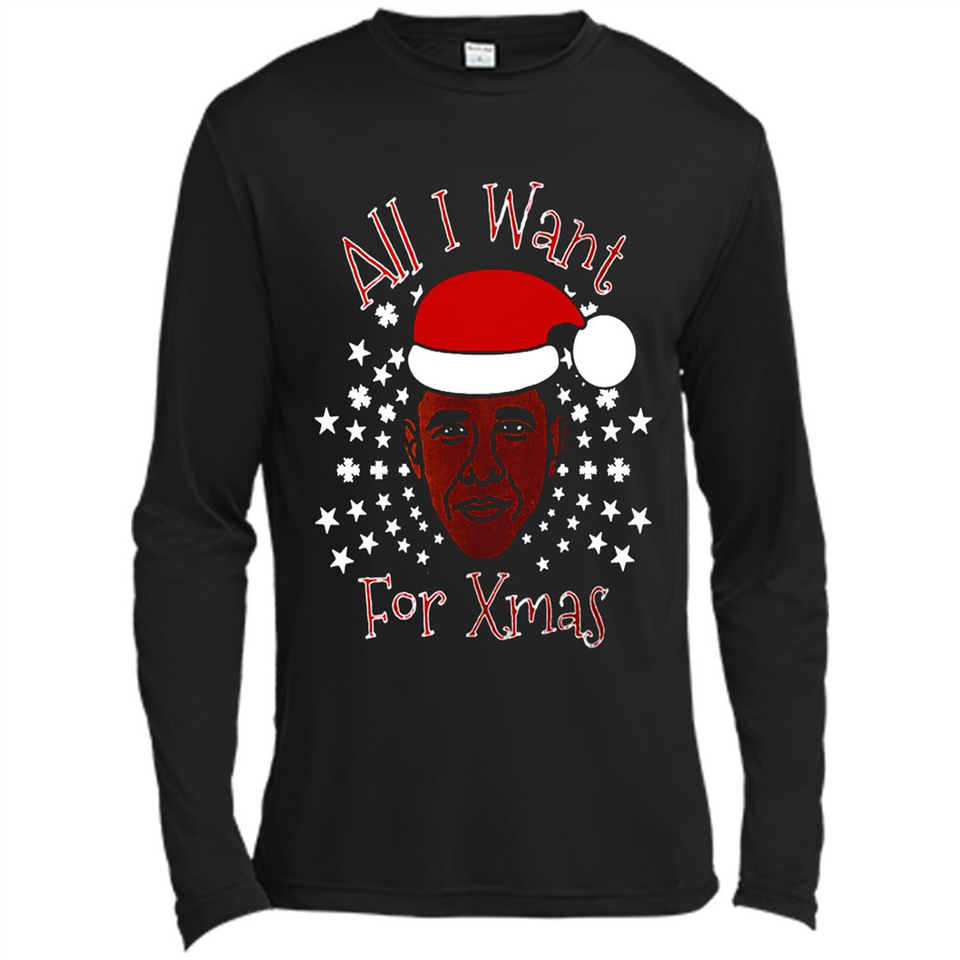 Obama All I Want For Xmas T Shirt PINGPONG - Canvas Long Sleeve T-Shirt
