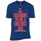Reasons to be a Boston Red Sox Fan Complete List on Back - Premium Short Sleeve T-Shirt