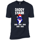 Daddy Shark Costume Reindeer Funny Christmas T-Shirt - Premium Short Sleeve T-Shirt