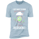 I Just Want To Drink Hot Chocolate & Watch Washington Redskins Ugly Christmas Sweater PINGPONG