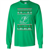 Christmas Ugly Sweater Fishing Ugly Christmas Sweater - Long Sleeve T-Shirt