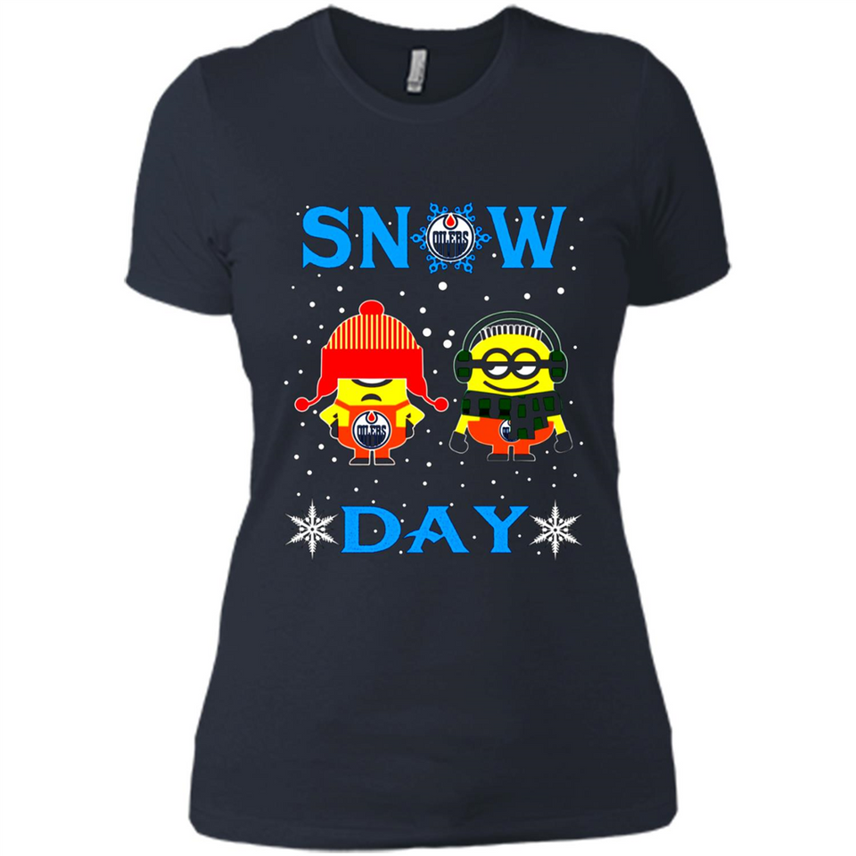 Snow Day Shirt For Edmonton Oilers Vs Minion Fans pingpong