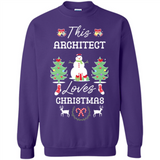 This Architect Loves Christmas Tree Shirt with Snowman