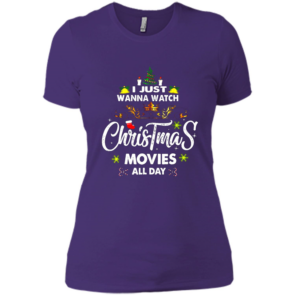 Funny Christmas Movie Shirt, Christmas Movies - Ladies' Boyfriend T-Shirt