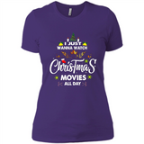 Funny Christmas Movie Shirt, Christmas Movies - Ladies' Boyfriend T-Shirt
