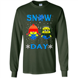 Snow Day Shirt For Detroit Lions Vs Minion Fans pingpong