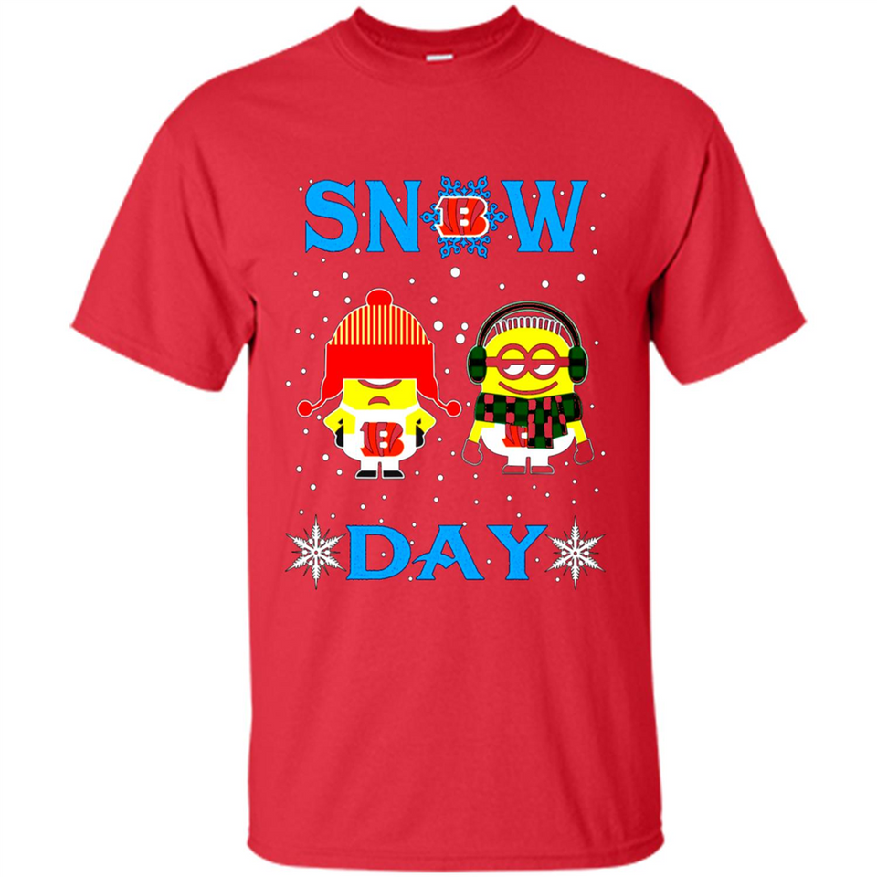Snow Day Shirt For Cincinnati Bengals Vs Minion Fans pingpong