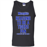 Reasons to be a Memphis Tigers Fan Complete List on Back - Tank Top