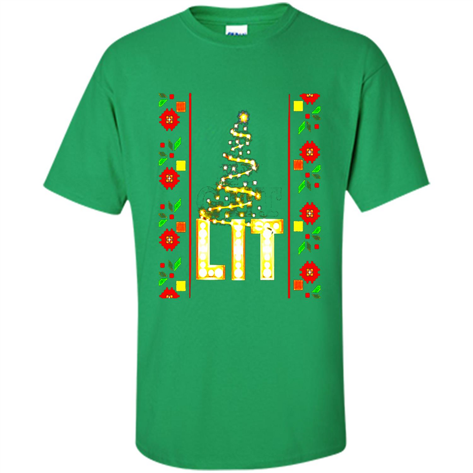 Funny Lets Get Lit Christmas Tree - Shirt