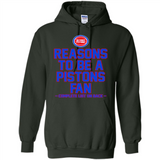 Reasons to be a Detroit Pistons Fan Complete List on Back - Hoodie