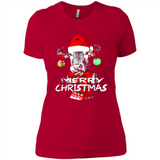 Fabulous Mooey christmas Heifers Cow Christmas lights - Ladies' Boyfriend T-Shirt