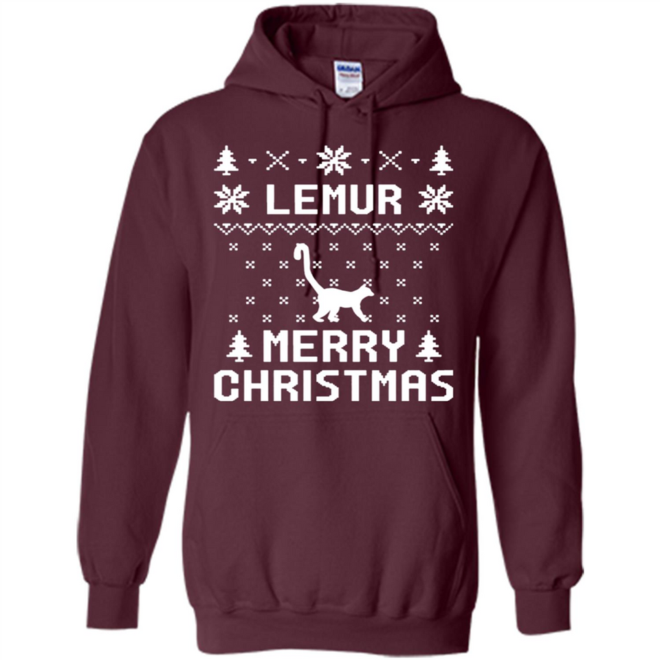 Vintage Tee For Women Men Graphic Shirts Lemur Ugly Christmas Sweater - Hoodie