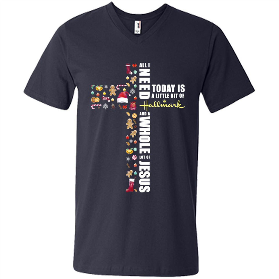 All I need today is a little bit of Hallmark and a whole lot of Jesus - Men's V-Neck