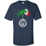 Fantastic Brooklyn Nets Glitter Grinch Monogram Ornament Christmas Gift - Shirt
